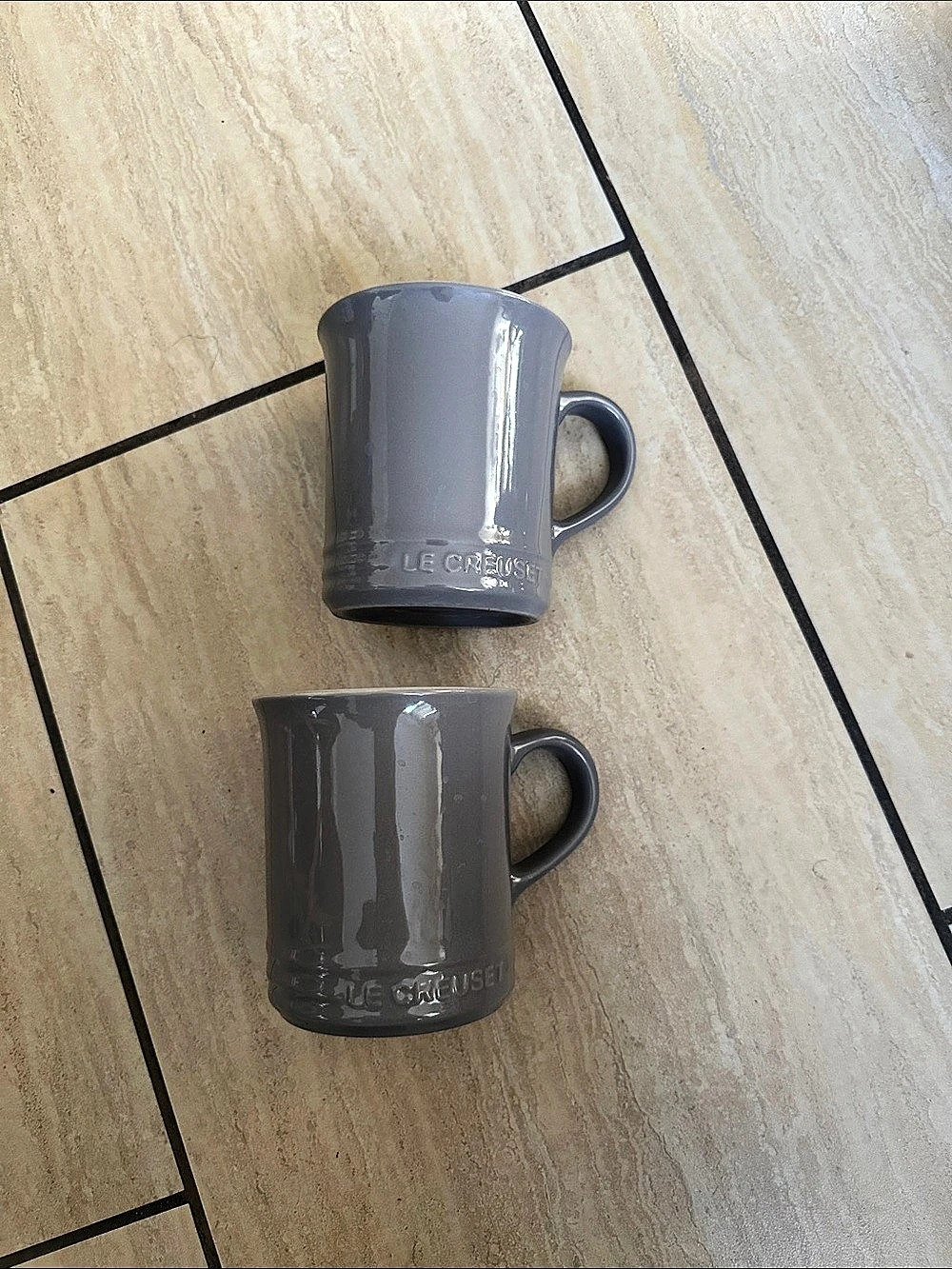 Le Creuset Mug Gray 14 oz Set of 2